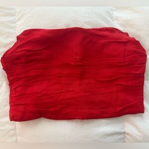 ZARA red strapless corset top